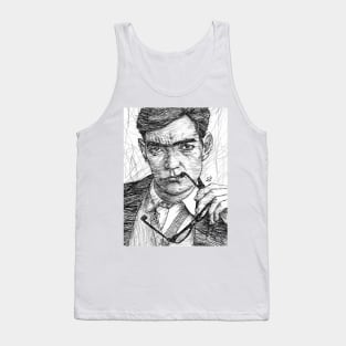 JULIO CORTAZAR ink portrait .1 Tank Top